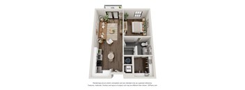 1A Floor Plan at Casa Marti, Florida, 33605