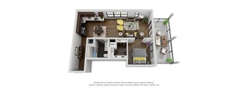 1 bedroom floor plan  the residences at