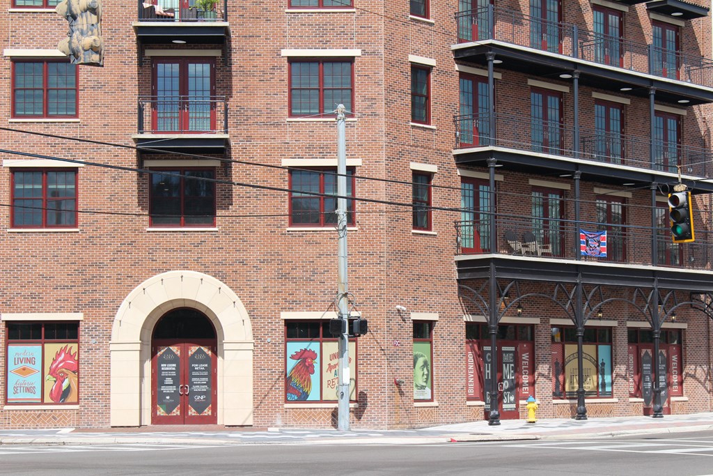 a brick building on the corner of a city street at Casa Marti, Florida