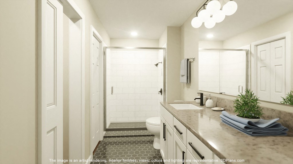 a bathroom with a shower and a sink and a toilet  at Casa Marti, Tampa, Florida