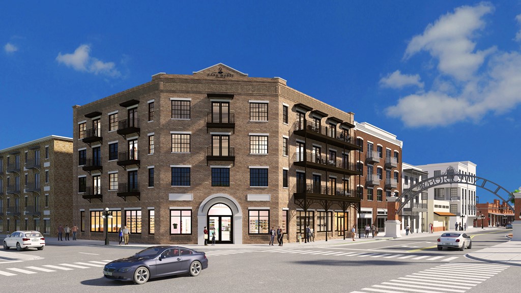 a rendering of a building on a city street  at Casa Marti, Florida, 33605