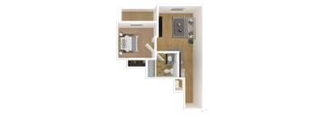 1 Bedroom, 1 Bathroom Floor Plan at Arbor Ridge, Forest Lake, MN