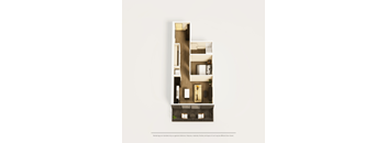 A cutaway view of a modern apartment building.
