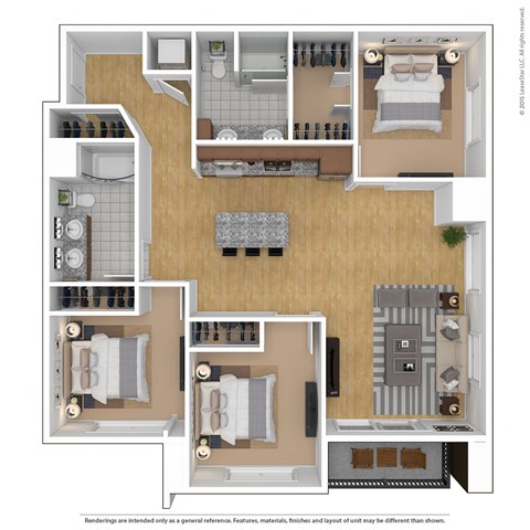 a floor plan of a house with a bedroom and a living room at Bluestone Flats, Minnesota