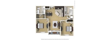 2 Bedroom 2 Bath Floor Plan at Summit Ridge, Minnesota, 55811