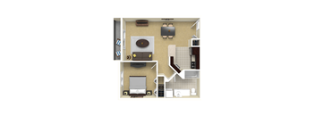 Tamarack 1bed Floor Plan at Boulder Ridge, Duluth, Minnesota
