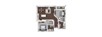 a1 floor plan 1 bedroom 1190 square feet the  at Timber Ridge, Minnesota