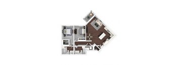 a floor plan of a house with a bedroom and a bathroom  at Timber Ridge, Forest Lake, MN