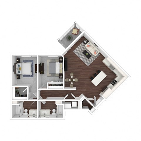 a floor plan of a house with a bedroom and a bathroom  at Timber Ridge, Forest Lake, MN