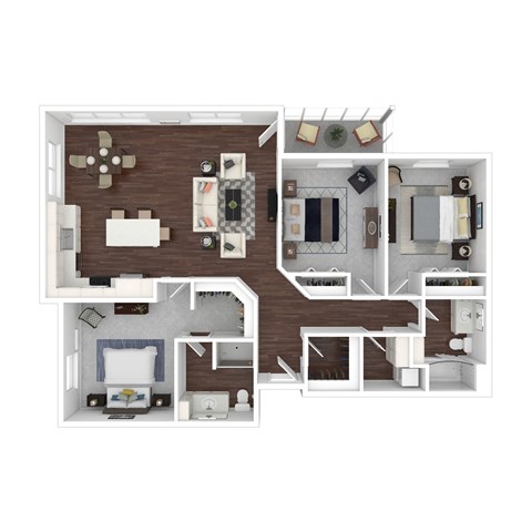 a1 floor plan 1 bedroom 1190 square feet the  at Timber Ridge, Minnesota