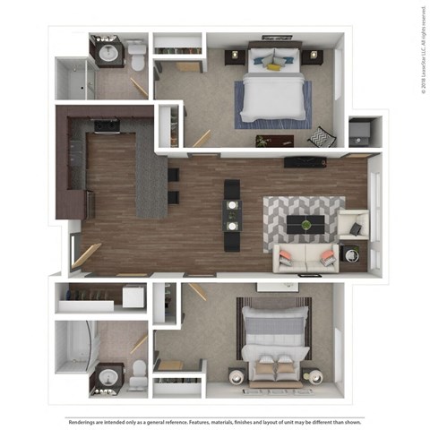 a 1 bedroom floor plan  503 sq ft at Bluestone Lofts, Duluth, MN
