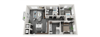 2 bed 2 bath B at Lofts at Fox Ridge, Raymore, Missouri
