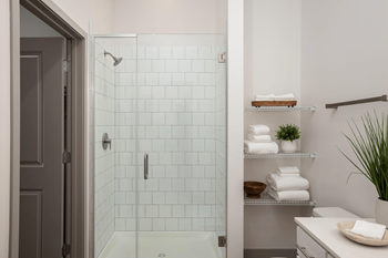 Glass Enclosed Shower at Converge KC Uptown, Missouri, 64111