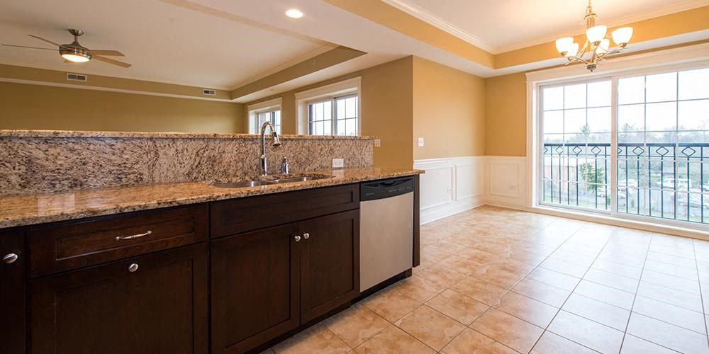 a kitchen with a sink and a window  at Countryside 10765, Countryside, IL
