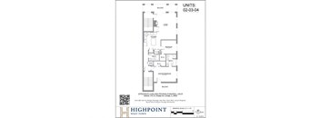 a floor plan of a unit at highpoint west town