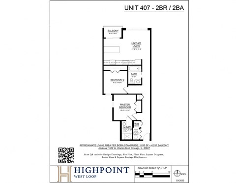 a floor plan of a unit of the unit