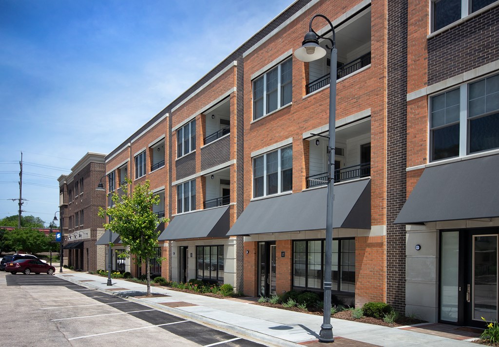 a brick building with a street light in front of it at Clarendon Hills 229, Illinois