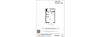 the floor plan of unit 20a studio