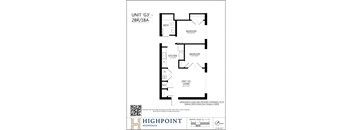 the floor plan of unit gbh