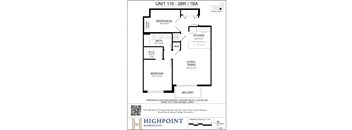 a floor plan of a unit with a bedroom and a bathroom