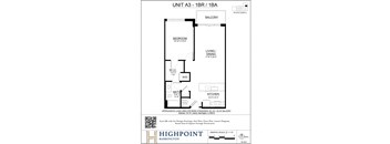 a floor plan for a unit with a bedroom and a bathroom