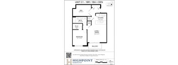 the floor plan of unit c of the br 1024x768