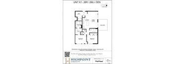 the floor plan of unit k1