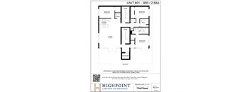 a floor plan of a unit of the highpoint apartment building