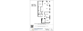 a floor plan of a unit at the highpoint at