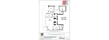 the floor plan of unit 6103 in the highpoint residential