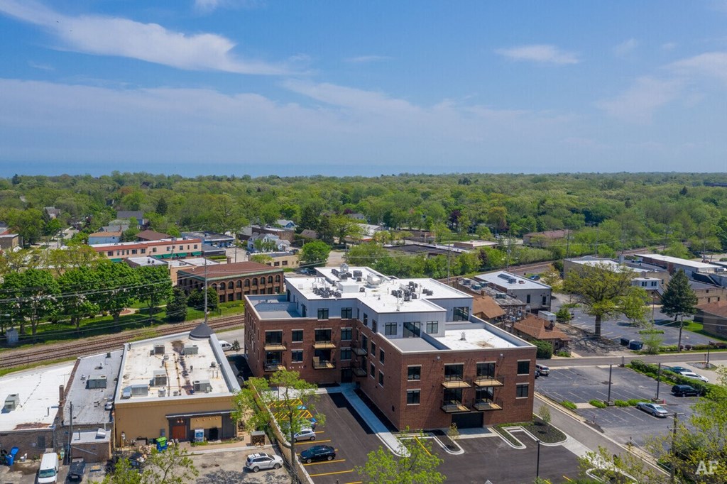 a view of the city from the roof of a building  at Highwood 246, Highwood, Illinois