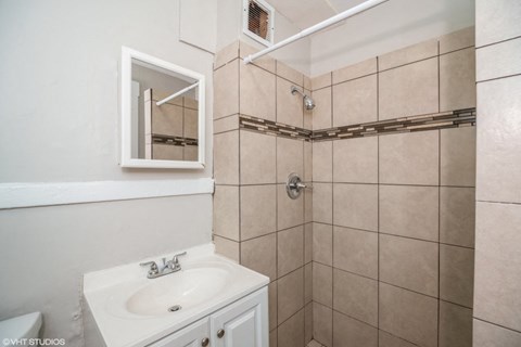 Bathroom with a large shower 1170 N Logan St in Denver, CO