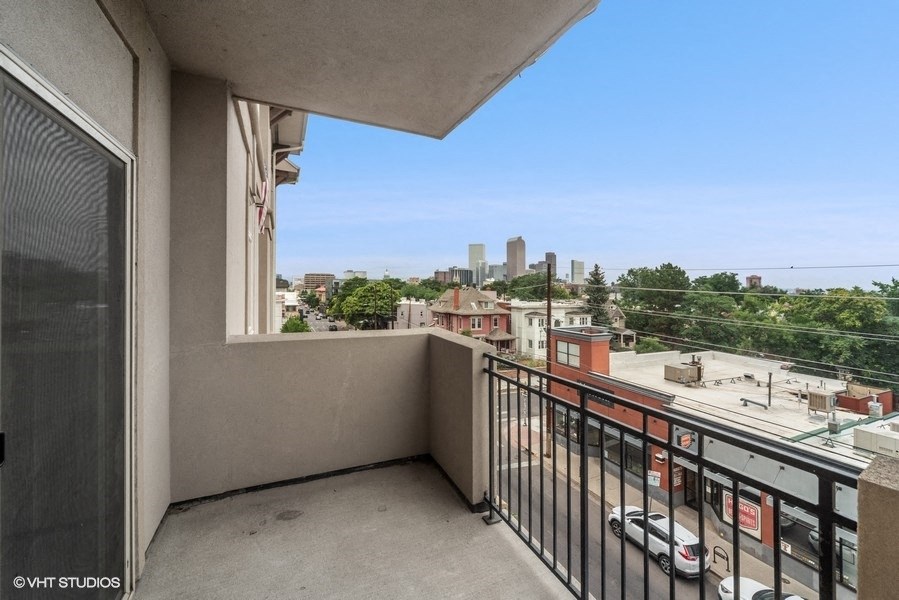 Large private balcony with lovely city views
