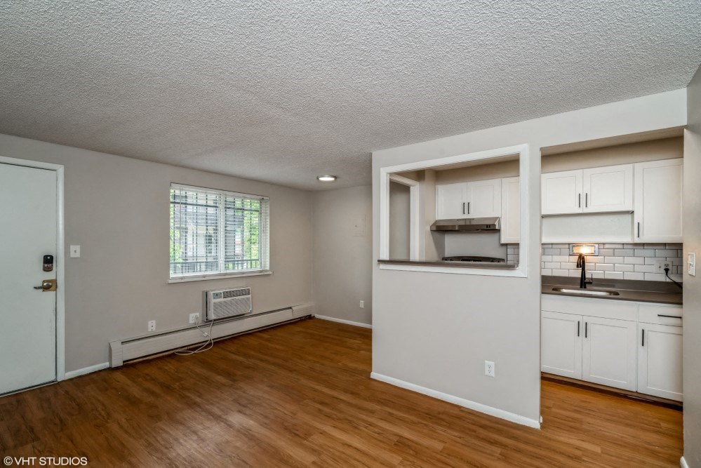 Renovated apartment home living area