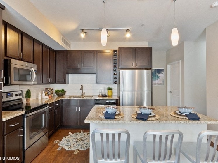 Large Kitchen with a Floating Island