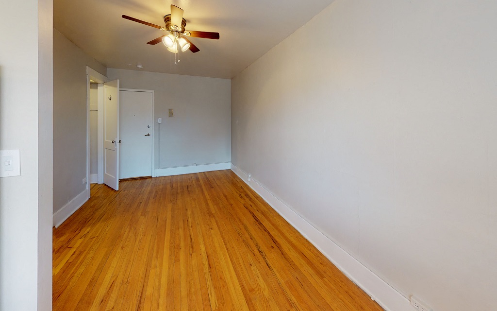 Open Floor Plan With a Ceiling Fan