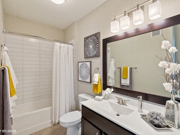 Bright Bathroom with a Bathtub