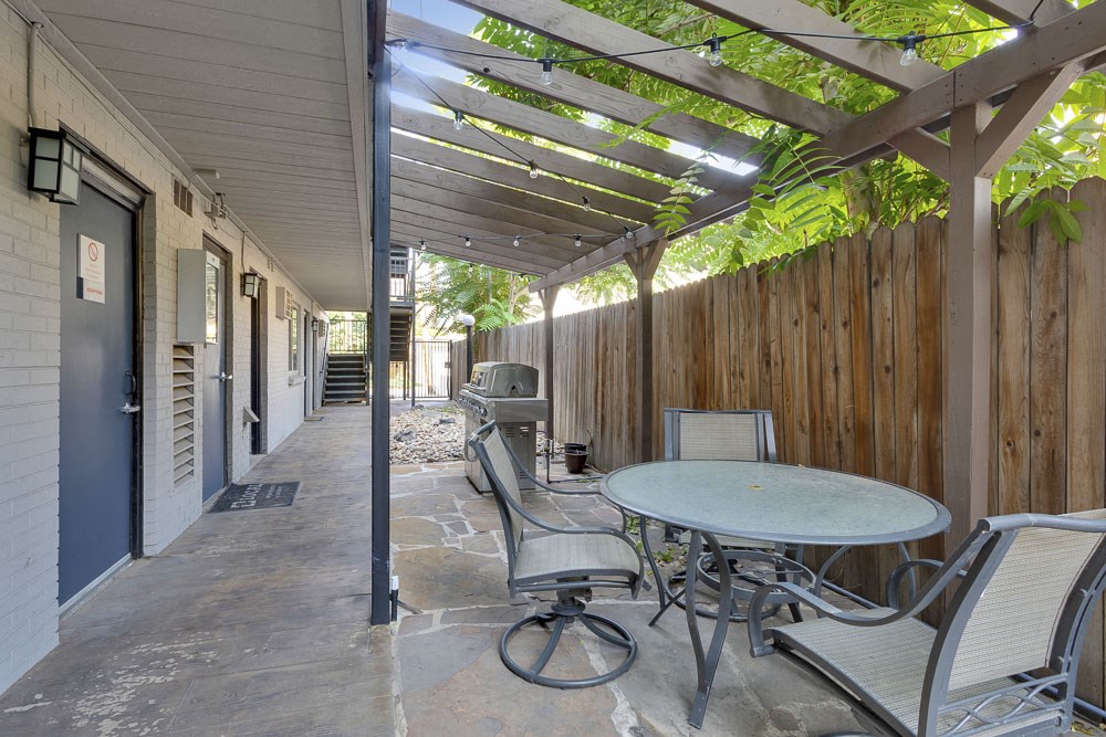 Outdoor Community Patio with Seating