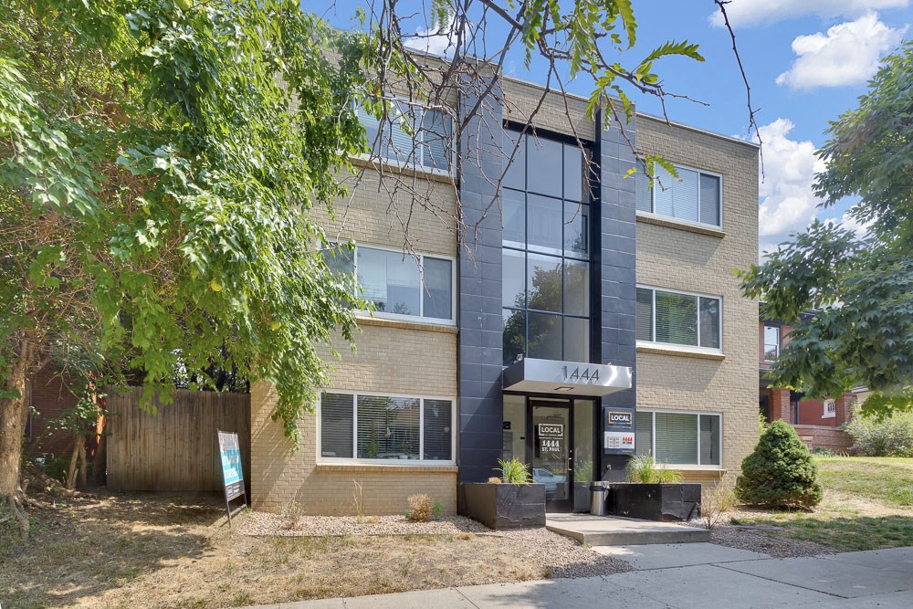 Brick exterior of 1444 St. Paul in Denver, CO.
