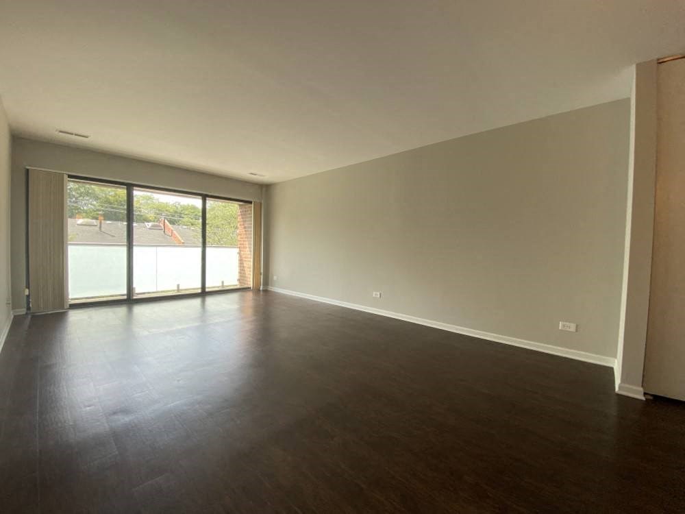 Natural lighting from large slider door to balcony