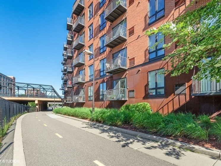 Exterior View of the Balconies and Green Foliage