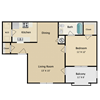 1Bed, 1Bath Floorplan 1Bed, 1Bath Floorplan