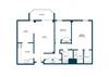 2 Bedroom 2 Bath Floor Plan 2 Bedroom 2 Bath Floor Plan at Trillium Apartments, Fairfax, 22031