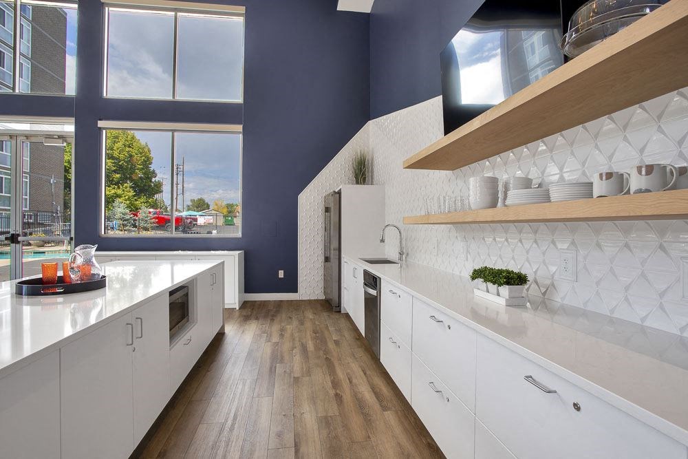 Lounge with kitchen and dining space