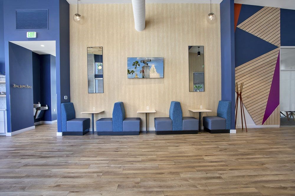 Sitting area in our clubhouse leasing center