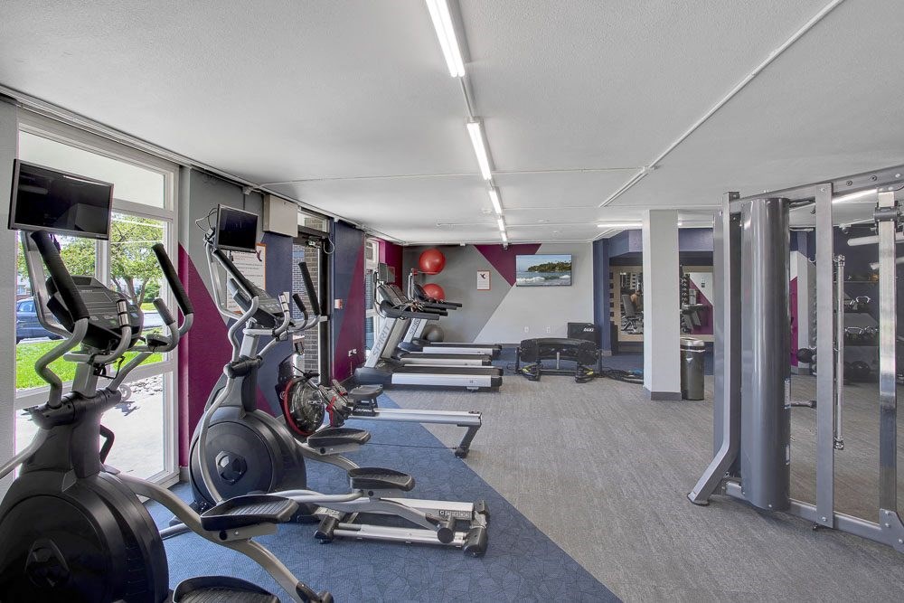 Cardio equipment available in the fitness center