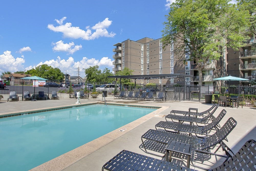 Enjoy lovely pool views from your private balcony