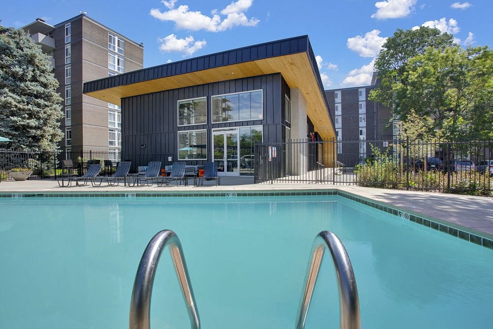 Enjoy sun sparkling water at the pool