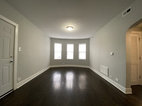 Open living area with large windows - 2 Bedroom