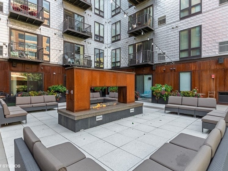 Modern Outdoor Fireplace